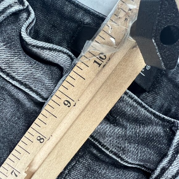 Judy Blue Jean Shorts Women 28* Mid Rise Black Cut Off Stretch Denim Jorts Tag M - Picture 14 of 15